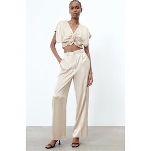 ZARA Satin Trousers
